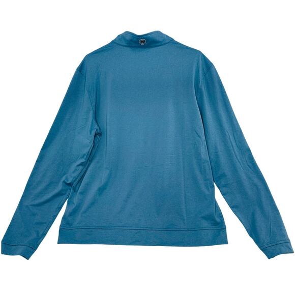Southern Tide Backbarrier Performance Quarter Zip Pullover Heather Blue Medium - Picture 4 of 7